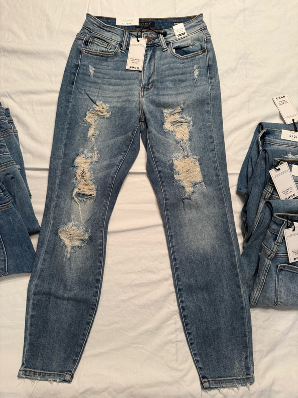 Judy Blue Medium Wash High-Rise Distressed Boyfriend Jeans